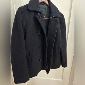 CREWCUTS boys navy wool and thinsulate pea coat. size 14. EUC.